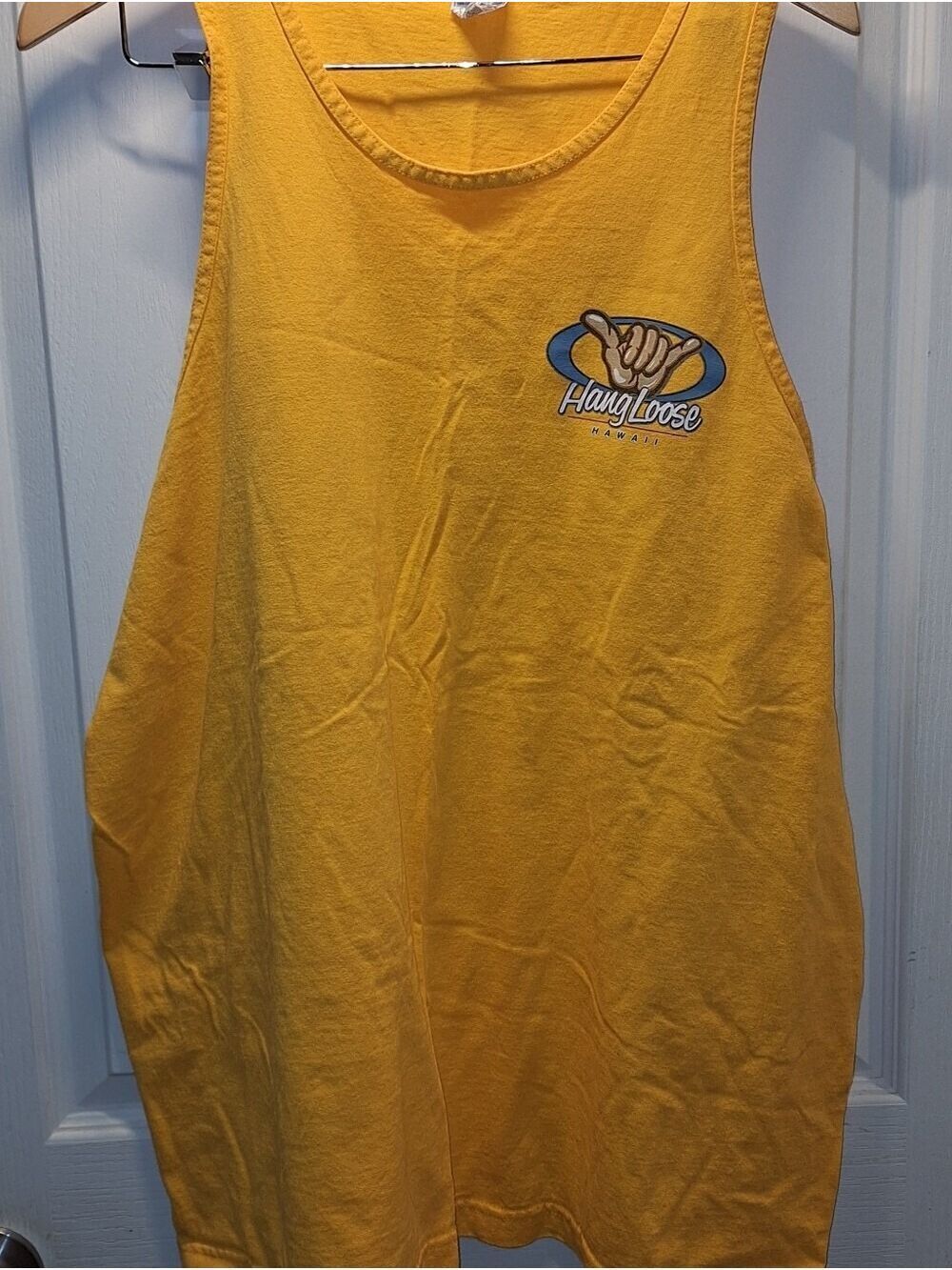 Vintage Y2K Hang Loose Yellow Tank Top